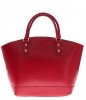 Bőr táska shopper bag Genuine Leather piros 11A